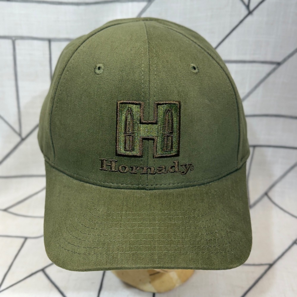 Hornady Baseball Hat OSFM Green Tactical Ammo Logo Adjustable‎ Strapback Cap